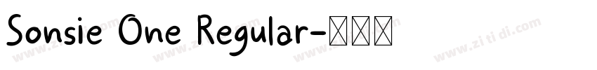 Sonsie One Regular字体转换